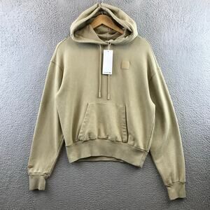 New Lacoste Women's Oversized Washed Effect Hoodie Beige size 34
